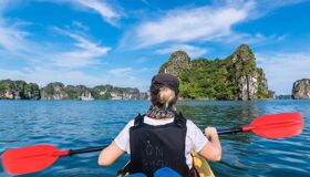 Backpacker Kayak Solo Halong Bay but pay like an half of couple price